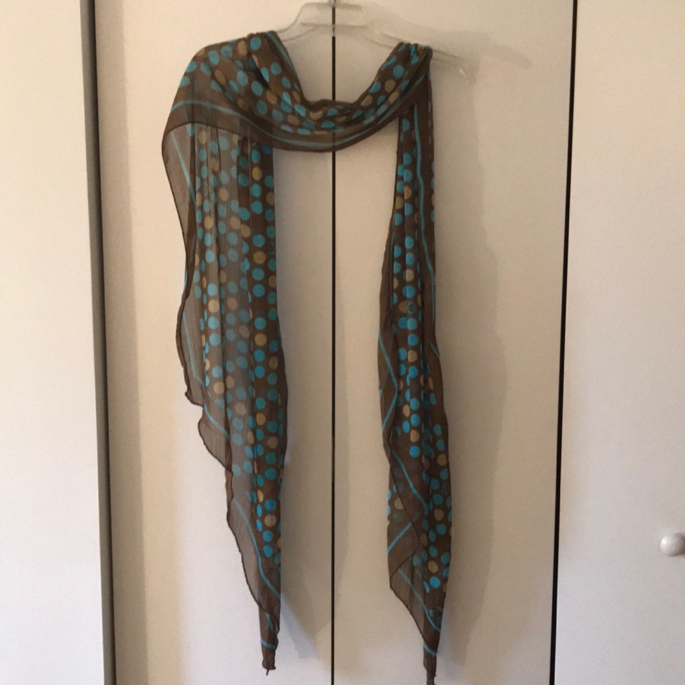 Brown silk scarf by id x-change